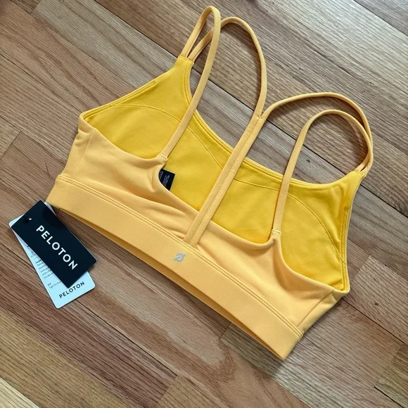 Peloton Apparel Cadent Strappy Y-Back Bra Dandelion Yellow Size Small NWT - Picture 2 of 6